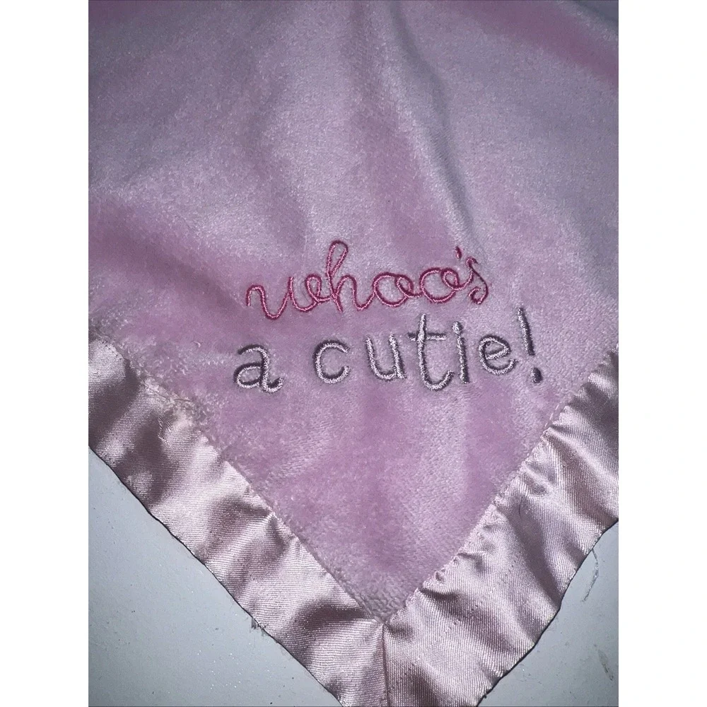 Stepping Stones Owl Whoo's a Cutie Security Blanket Lovey Pink